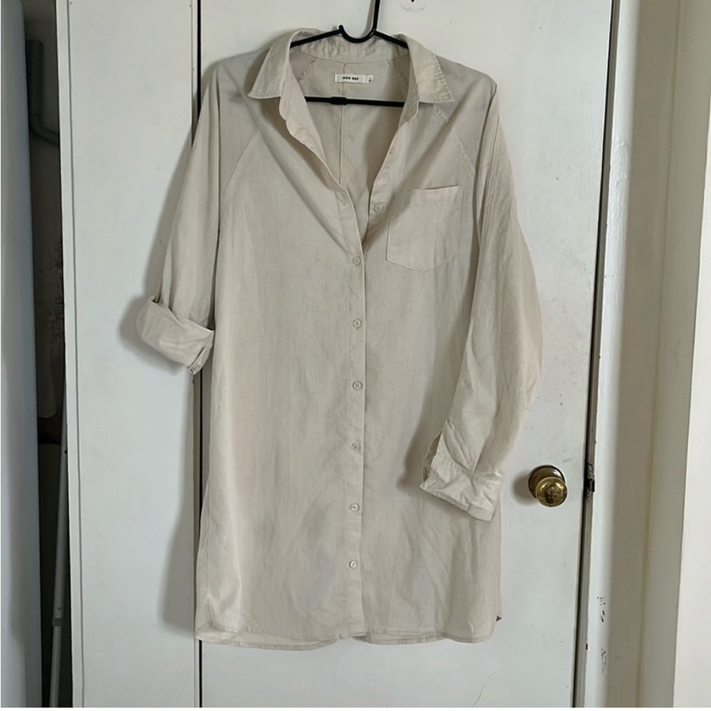 Mod Ref Linen Over Shirt/L - Picture 2 of 4
